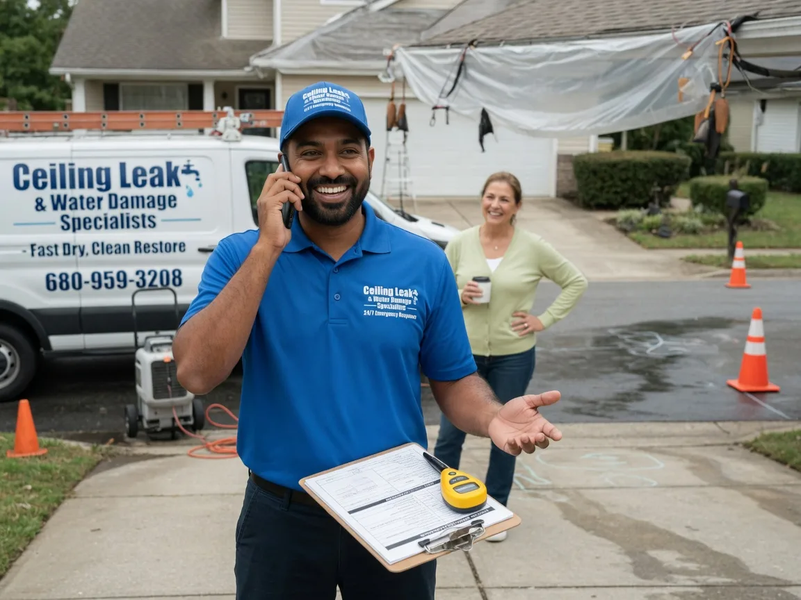 Ceiling Leak Cleanup Rufe, OK FAQs